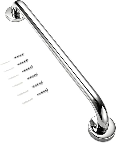 Veiligheidsbeugel Badkamer - Steunbeugel Douche Toilet - Voorkomen Valongelukken - Roestvrij Staal - 30 cm - Zilver