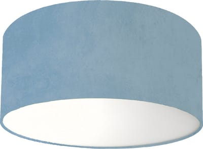 Plafondlamp velours jeans blauw - Kinderkamerdecoratie- Lamp voor aan het plafond - Diameter 35cm x 15cm hoog | E27 fitting maximaal 40 watt | Excl. Lichtbron