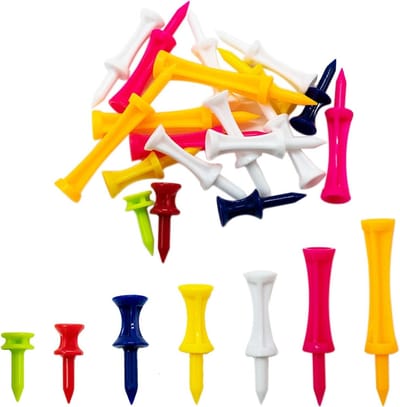 Golf Tees - Golf T-shirts Golfshirts - Golfen op de baan - Set van 70 stuks - 7 verschillende maten