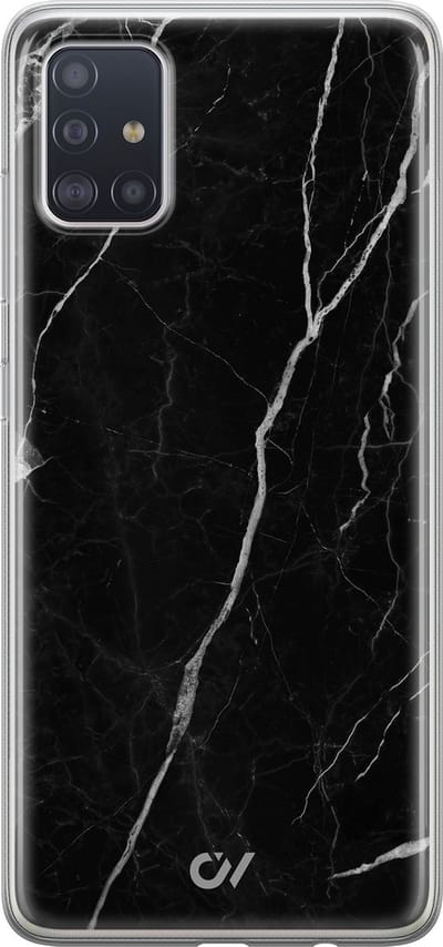 Hoesje geschikt voor Samsung Galaxy A51 hoesje - Marble Noir - - Zwart - - Casevibes