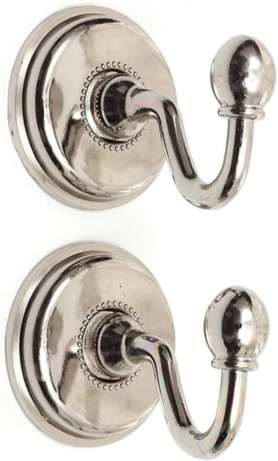 Decoratieve Wandhaken voor Gordijnen - 2 Stuks Vintage Metaal met Schroeven, Ideaal voor Kleding, Hoeden en Accessoires Ophangen