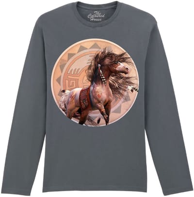 Paard Spirit Warrior Circle The Coloured House Longsleeve T-shirt XXL