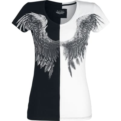 Rock Rebel by EMP - Rock T-shirt - Shades Of Truth - M tot L - voor Vrouwen - zwart-wit