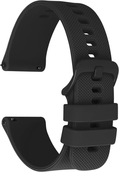 Siliconen Horlogebanden met Snelle Ontgrendeling, Waterdicht en Zacht Rubber, Vervangende Straps met Metalen Gesp voor Mannen en Vrouwen