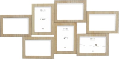 Deknudt Frames multifotolijst S68UC3 P7 - naturel - houtfineer - 7x 10x15 cm