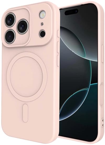 Just in Case hoesje geschikt voor iPhone 17 Pro Max Hoesje geschikt voor MagSafe - Color Backcover - Roze