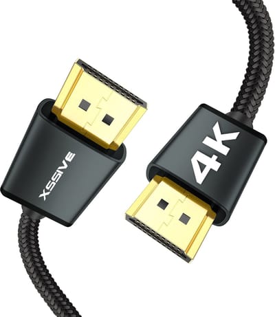 Xssive 4K HDMI Kabel - 1 Meter - Extra Sterk - High Speed - 4K@60Hz Ultra HD - HDMI naar HDMI Kabel voor TV Beamer Projector Laptop Computer Monitor 50 Hz