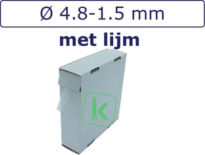 PRO-TIE® - Krimpkous met Lijm 4,8-1,6 mm Transparant Dunwandig krimpverhouding 3:1 (Box 8 meter) - PRO-TIE