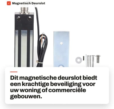 Dailygoods- Deurslot 280 Kg Magnetisch - Waterdicht - Roestvrij Staal - Veiligheidsdeur - 12V/24V Voeding - IP68 Afdichting - Magnetisch Slot