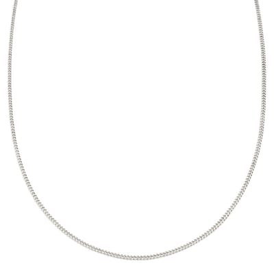 Argentia | Ketting met 2 mm gourmetschakels van ongecoat ruw 925 sterling zilver
