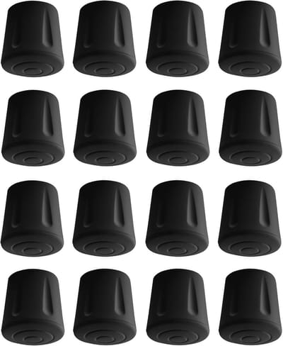 16 x stoelglijders van EPDM-rubber voor ronde meubelpoten - Vloerbeschermers