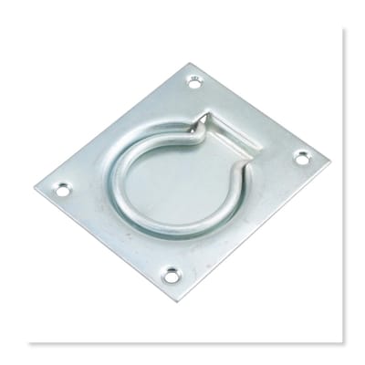 Luikring inlatend, verzinkt 75 x 90 mm