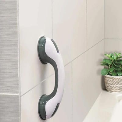 12 Pièces Poignée d'aide de Sécurité Antidérapante Support Toilettes Salle de Bain Barre d'appui Sûre Ventouse Ventouse Poignée white