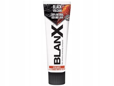 BlanX Black Volcano - Whitening Tandpasta - 75ml - Natuurlijke vulkaanas & actieve kool - Zonder schurende stoffen