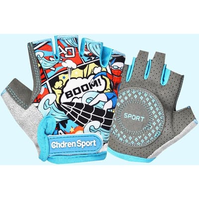 Kinderen Actieve Vingerloze Handschoenen Fiets Jongen Meisje Fiets Slijtvast Kinderen Roller Skating Training Oefening Beschermingshandschoenen S