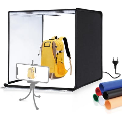 PULUZ PU5060 60*60*60 cm tente lumineuse LED pliante bureau Photo Studio boîte à lumière 60 W Softbox 120 pièces EU Plug