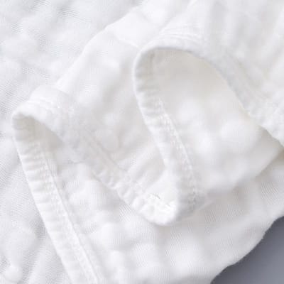 Serviette de bain pour bébé en gaze de coton pur 6 épaisseurs transfrontalière, grande serviette, petite serviette de bain, lavée, à bulles white