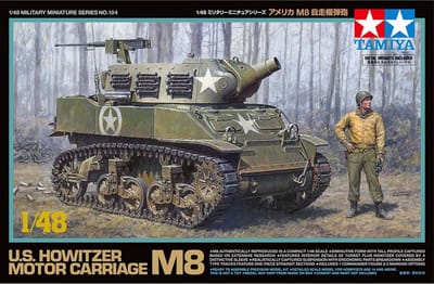 Tamiya Modelbouwpakket Militaire voertuigen - 32604 U.S. Howitzer Motor Carriage M8 Plastic - 1:48 - Modelbouw