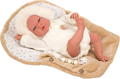 Realistische Babypop 40 cm Beige - Speelgoed voor Jongens en Meisjes