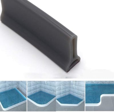 Waterkerende Strip - Dorpel Barrière - Badkamer Droog Houden - Zelfklevend Flexibel - 80 cm - Zwart