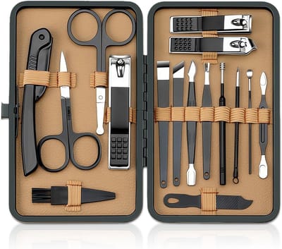 Pincetten en knippers - Gereedschap set - Persoonlijke verzorging - 16 delig - 16 x 14 x 2 cm