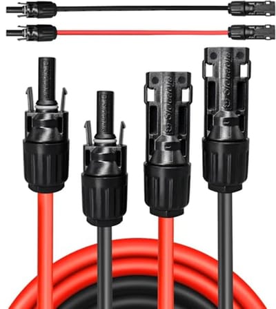 Verlengkabel 10 m 6 mm² IP68 Waterdicht Voor Fotovoltaïsche Systemen