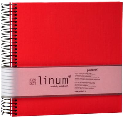 GOLDBUCH GOL-12927 spiraalalbum LINUM Rood 20x20cm, creme bladen