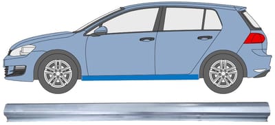 Reparatie dorpel voor Volkswagen Golf 7 2012- / Links