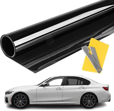 VCTparts® Auto Raamfolie 30% Tint 75x300cm - Zonwerende Privacy Folie voor Autoruiten Warmtewerend UV Beschermend Zwart