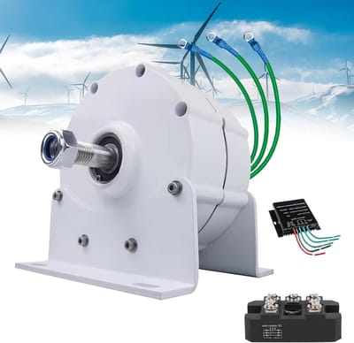 Drie Fase Dynamo Permanente Magneet Generator 12V 24V 48V 110V 220V Lage Snelheid Gearless Permanente Magneet Generator met Base, AC Dynamo Wind Water Turbine, 24V-10000W