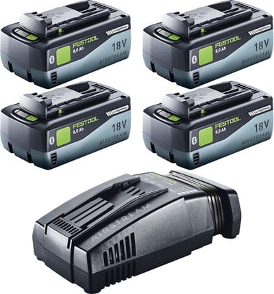 Festool 18V 4x8,0/SCA16 Energy Set 4x accu 18 V 8,0 Ah ( 4x 577323 ) + lader ( 576953 )