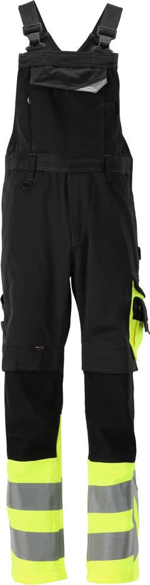 Mascot Safe Supreme Amerikaanse overall met kniezakken 15669-860 - Zwart/hi-vis geel - C48 - 76