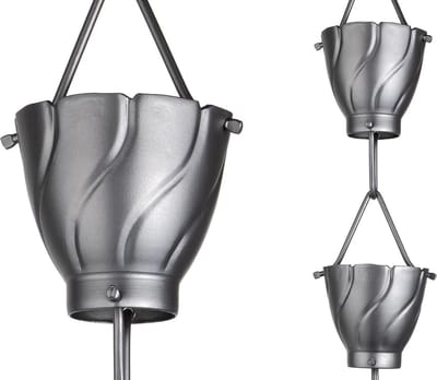 Extra Grote Akira Regenketting van Aluminium - 257 cm Lengte voor Dakgootafvoer