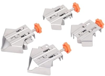 Dailygoods- Hoekklem 90 Graden - 4 Stuks - Houtbewerking - Kleine Hoekklemmen - Precisie en Stabiliteit - Eenvoudig te Bedienen - Klem