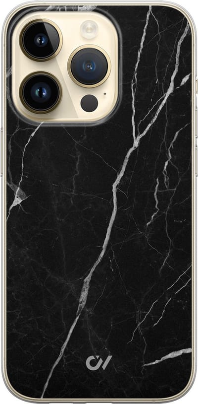 Hoesje geschikt voor Apple iPhone 14 Pro - Marble Noir - - Zwart - Apple - Casevibes