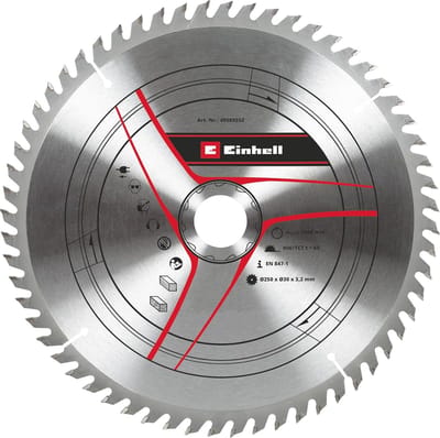 Cirkelzaagblad 250x30 mm - 60 Tanden voor Trekkap- en Tafelcirkelzagen