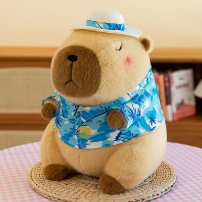 Gele Eend Zwemband Capibara Pluche Speelgoed Schattige Simulatie Strandkleding Capibara Kawaii Knuffeldier kapibala Verjaardag Reizen Cadeaus