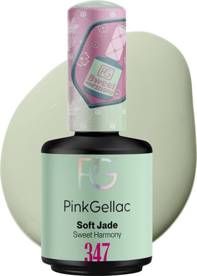Pink Gellac Gellak - 347 Soft Jade 15ml - Glanzend Groene Gel Nagellak - Gellac - Gel Nagels Producten