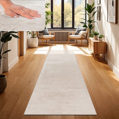 Paco Home Woonkamer tapijt kunstbont pluche hoogpolig shaggy zacht verkrijgbaar in verschillende kleuren 80x300 cm