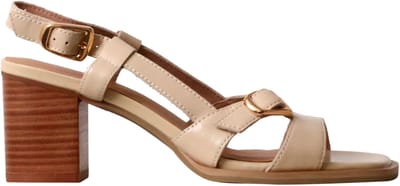 Hawa leren sandalen met hak