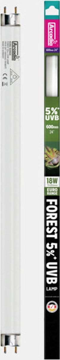 Arcadia Euro-Range Forest 5% UV T8 Lamp 600MM |18 Watt