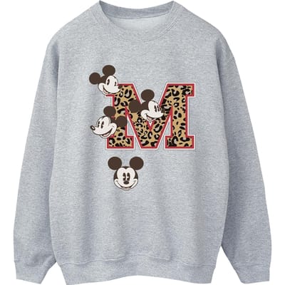 Disney Dames/Dames Mickey Mouse M Faces Sweatshirt (Sportgrijs)