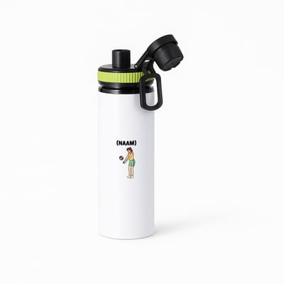 Hacebo® - Volleybal met eigen naam waterfles met draaidop groen - Volleybal - Volleybalster - Sport - water fles - 850ML