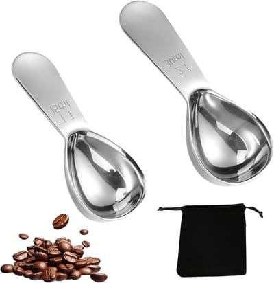 Set van 3 koffielepels, maatlepels 15 ml/30 ml, inclusief opbergzak, perfect voor het meten van koffie, melkpoeder en fruitpoeder.