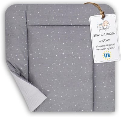 Baby Verschoningsmat - Aankleedkussenhoes Stof - Baby Verzorgen - Zacht Ademend Katoen - 75x72 cm - Galaxy