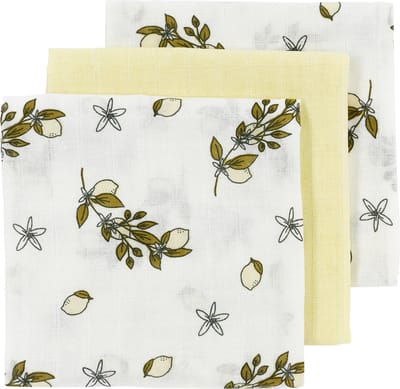Meyco Baby Lemon hydrofiele doeken - 3-pack - soft yellow - 70x70cm