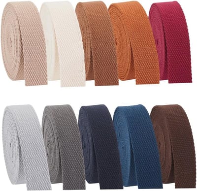 Katoenen Webbing 25mm Breed - 30m in 10 Kleuren voor DIY en Outdoor