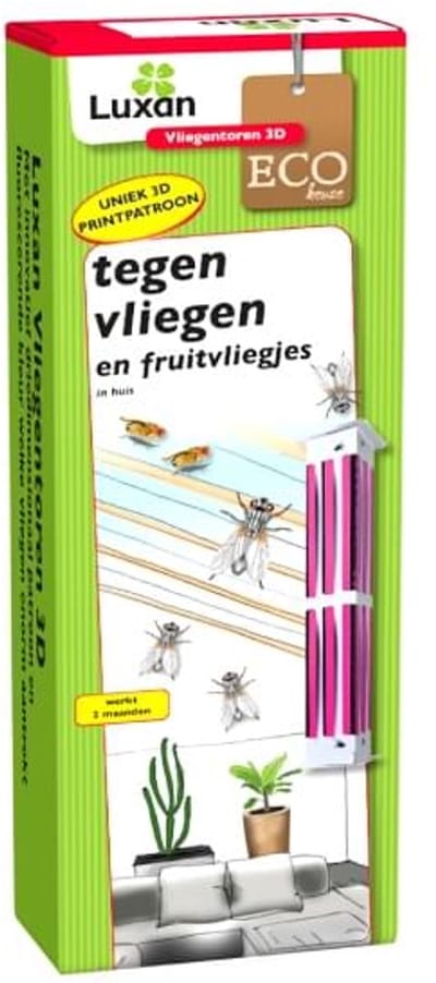 Luxan Eco Vliegentoren 3D tegen vliegen - Effectieve Insectenval