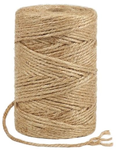 Natuurlijk Jute Touw 328 voet - 3 mm Tuintouw voor Plantenondersteuning, Knutselen en Inpakken