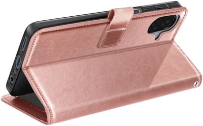 Mayaxess, Hoesje geschikt voor Galaxy A07 - Wallet Case met Koord, Champagneroze